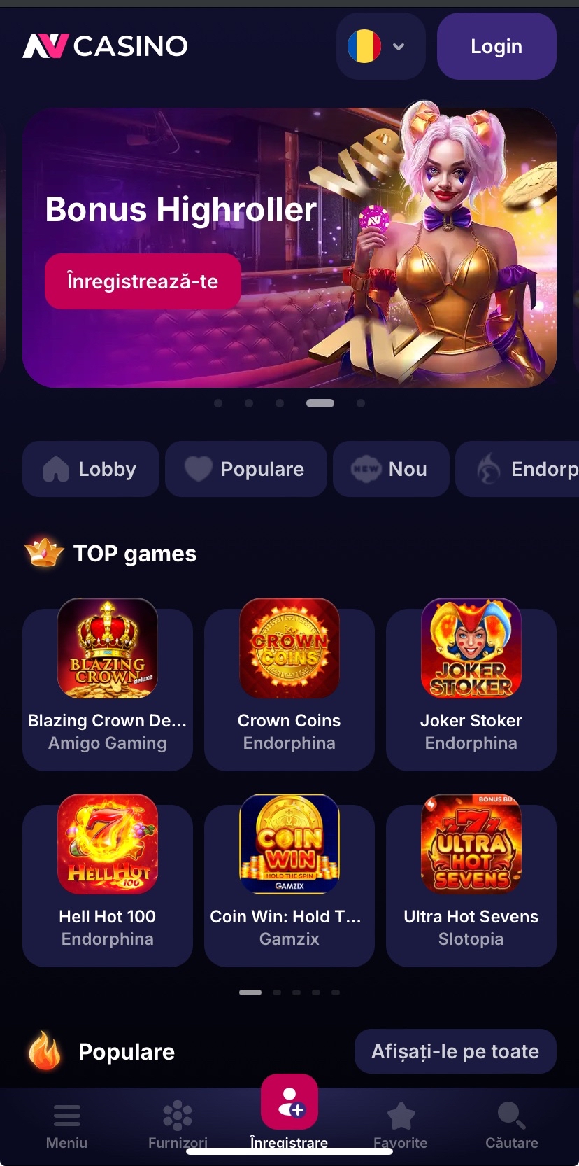 Joacă pe NV Casino!